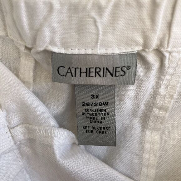 Catherines Womens Midi Skirt Plus Size 3X Linen Blend Fairy Asymmetric Fit&Flare - Picture 6 of 10